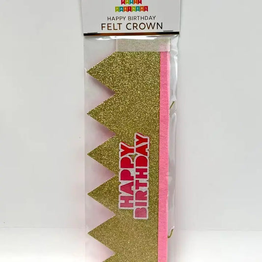 Felt Birthday Crown - Pink