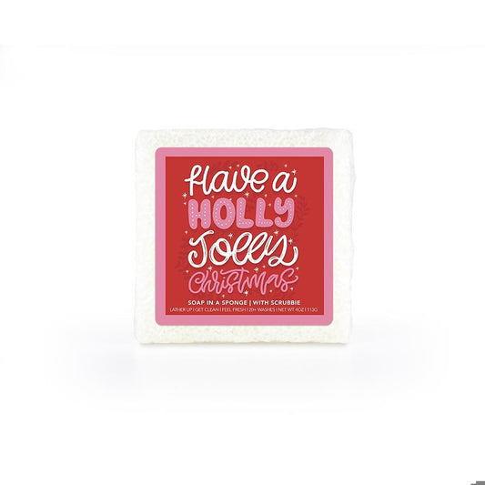 Have a Holly Jolly Christmas Soap Sponge