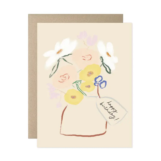 Happy Birthday Vase Card