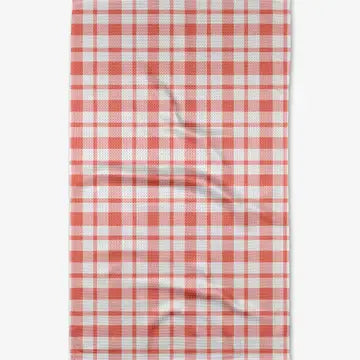Pretty In Pink Plaid Tea Towel