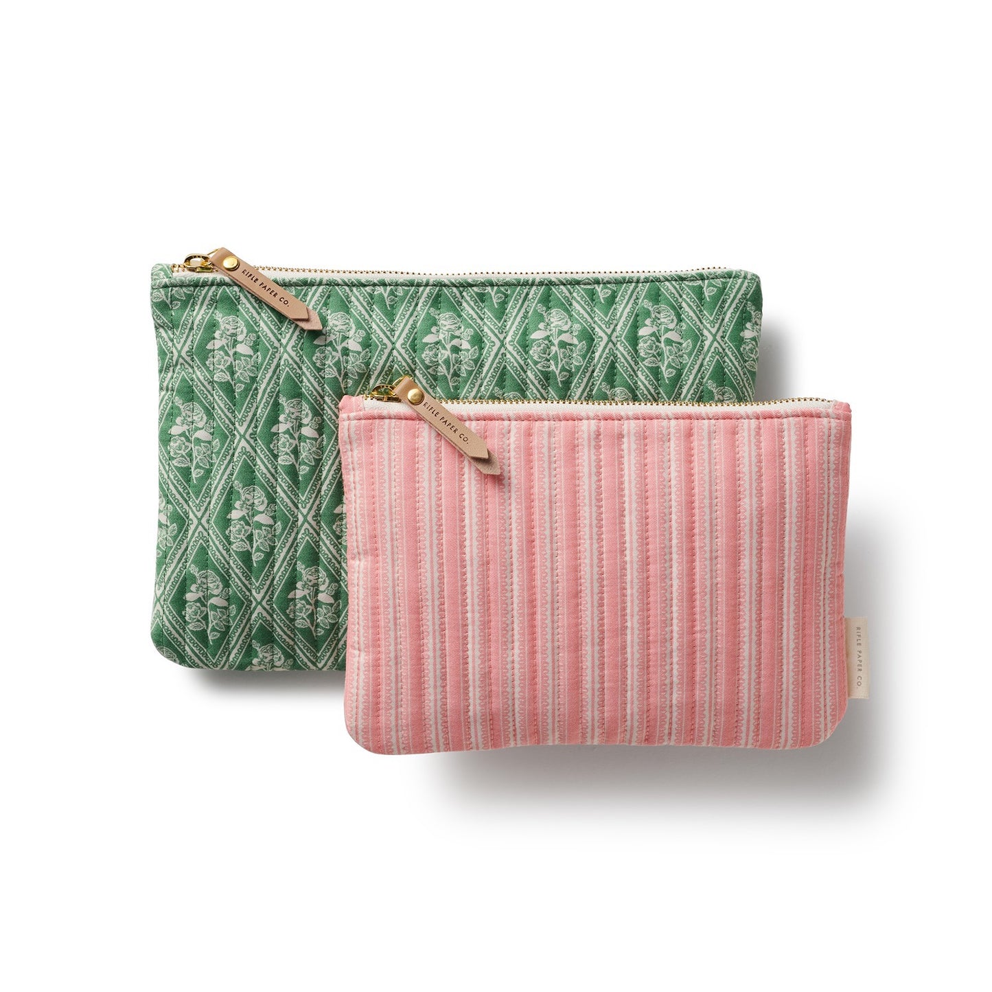 Quilted Pouch Set - Rose Study