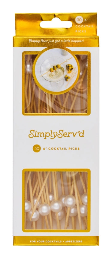 Large Party Pick, 30pk - Pearl White