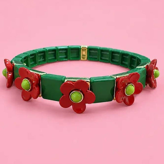 Christmas Bracelet - Poppy Poinsettia