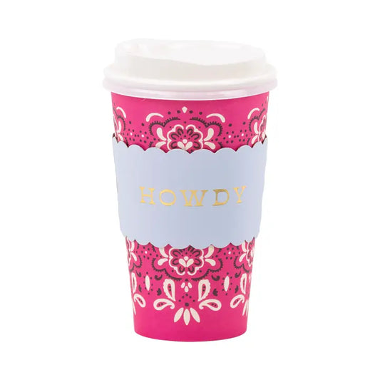 To Go Cups - Cowgirl Pink Bandana