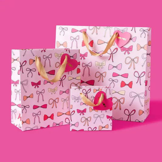 Pink Bows Gift Bag L