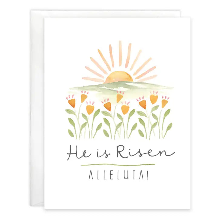 Easter Card - He is Risen Tulip Sunrise