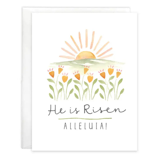 Easter Card - He is Risen Tulip Sunrise