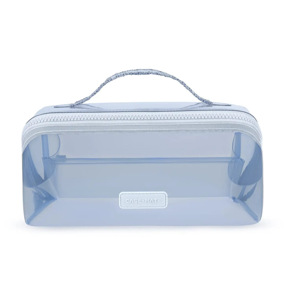 Jelly Cosmetic Bag - Carolina Blue Crochet Wave