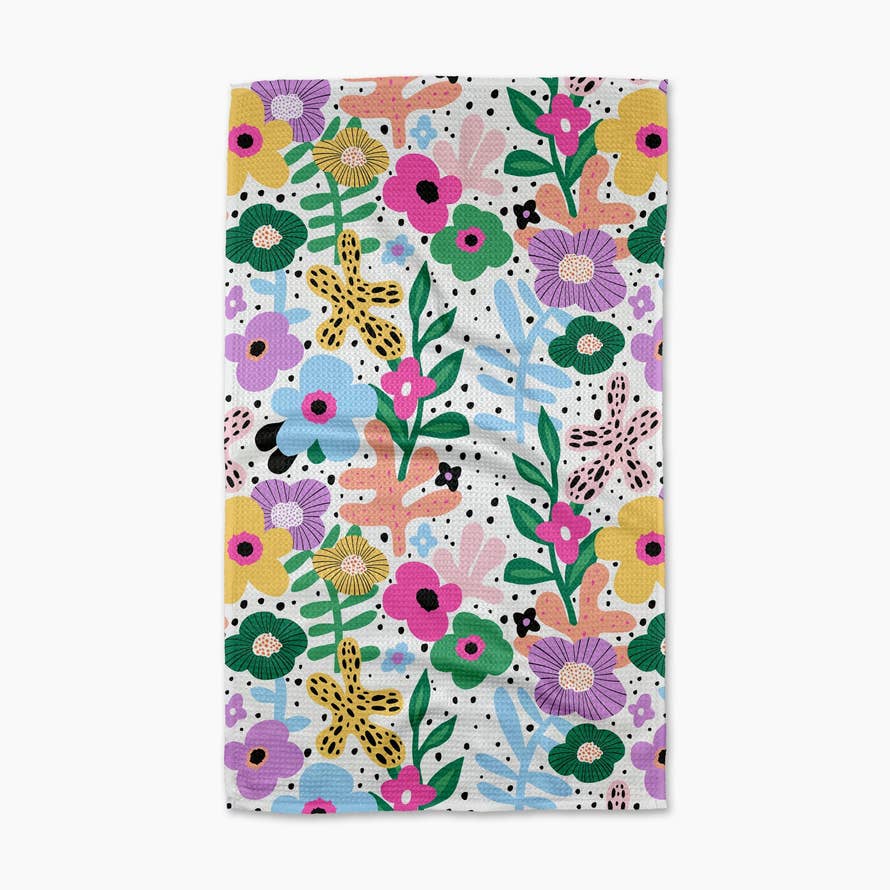 Abstract Botanicals Tea Towel
