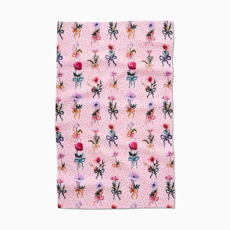 Bows and Dots Tea Towel