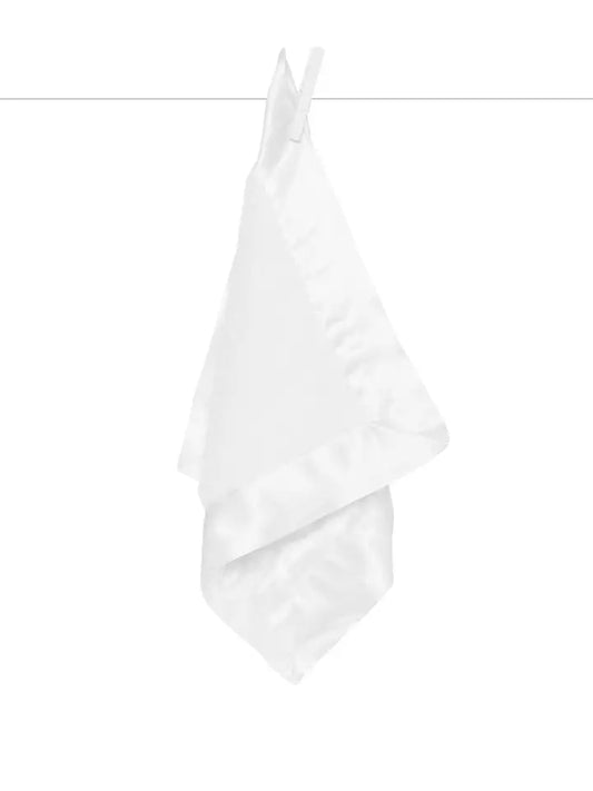 Satin Chenille Blanky - White
