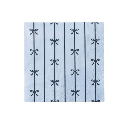 Dinner Napkins - Sky Blue Bow