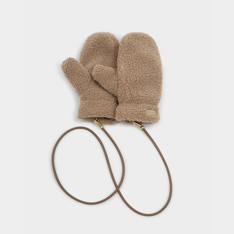 Teddy Mittens - Tan