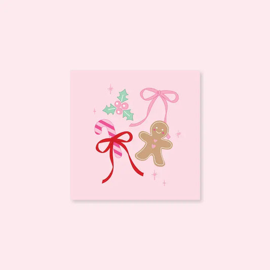 Cocktail Napkins - Gingerbread Bows