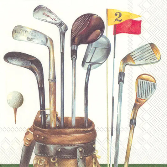 Cocktail Napkin - Golf White