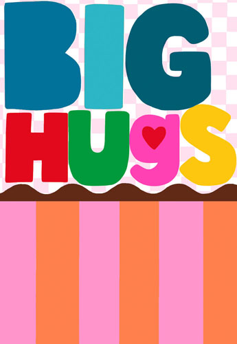 Greeting Card - Color Blocks Big Hug