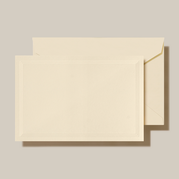Triple Debossed Frame Ecru Card - 10ct