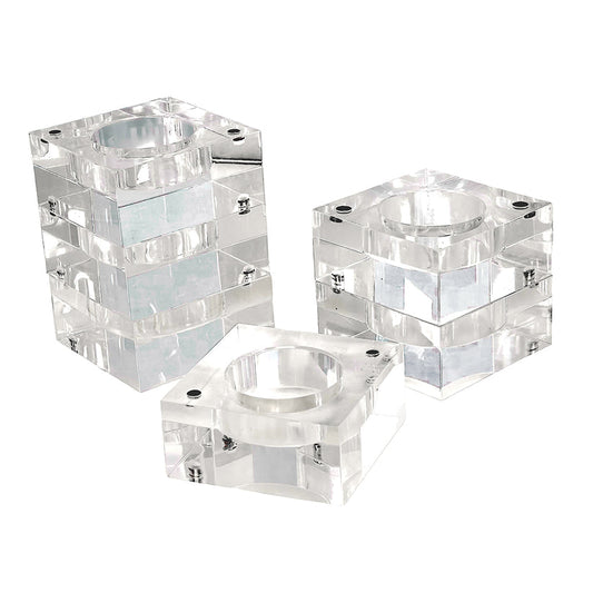 Magnetic Candle Holder Set of 3 - Clear