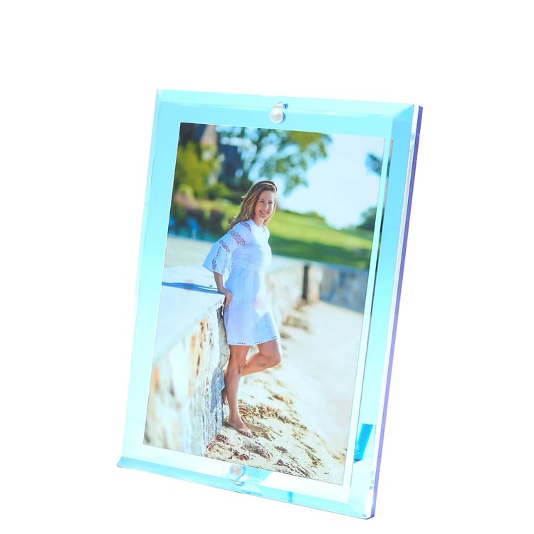 4x6 Acrylic Frame - Beveled Sapphire
