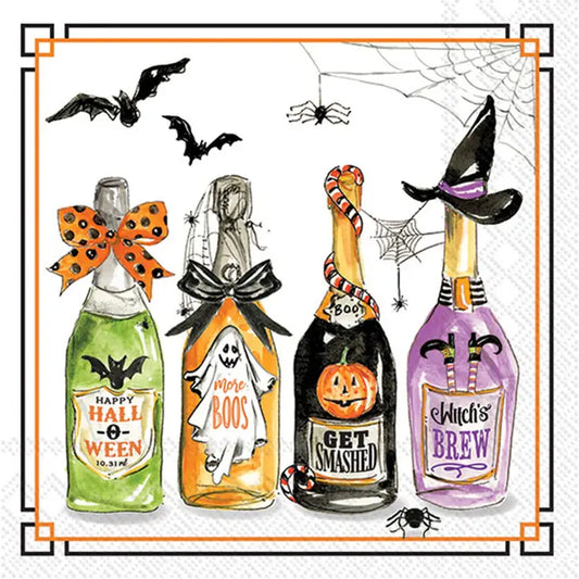 Cocktail Napkin - Halloween Bottles