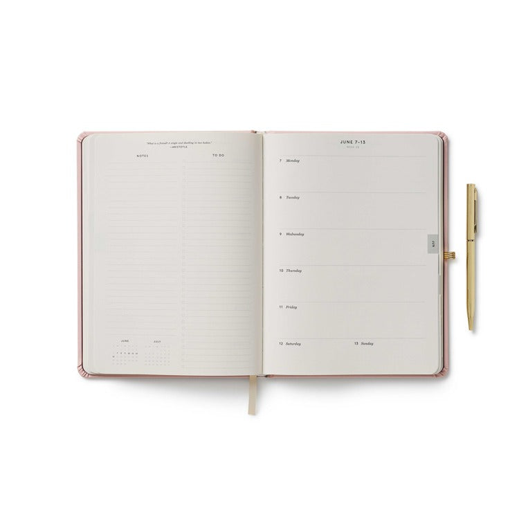 2027 12-Month Hardcover Planner with Pen - Paisley
