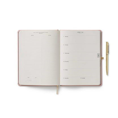 2027 12-Month Hardcover Planner with Pen - Paisley