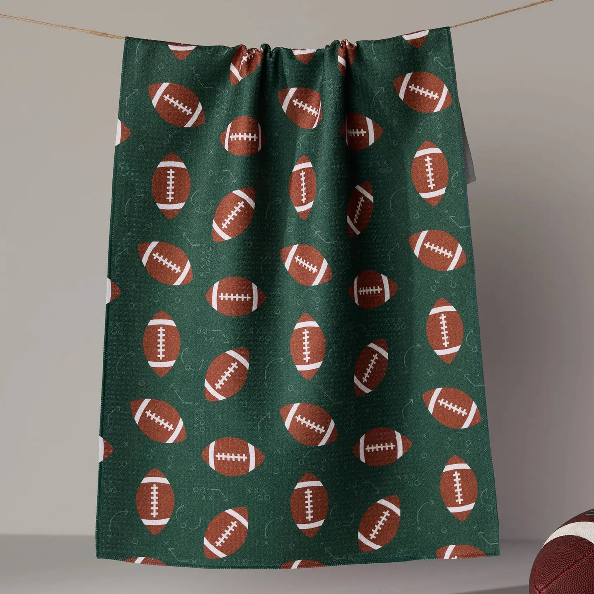 First Down Tea Towel - Turf