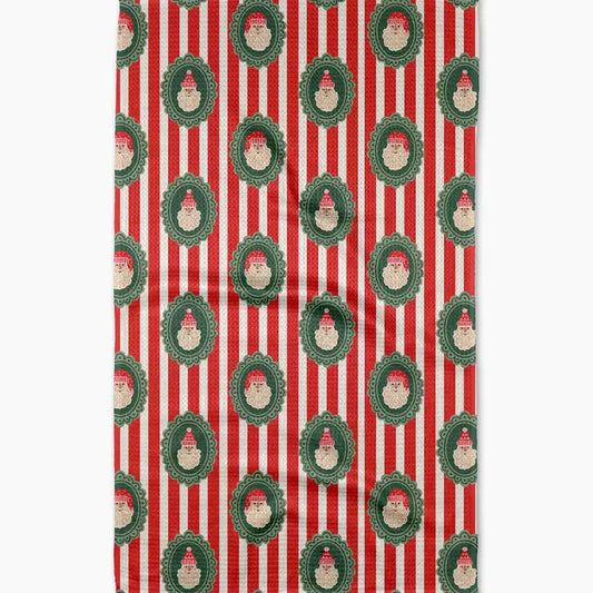 Striped Santa Tea Towel