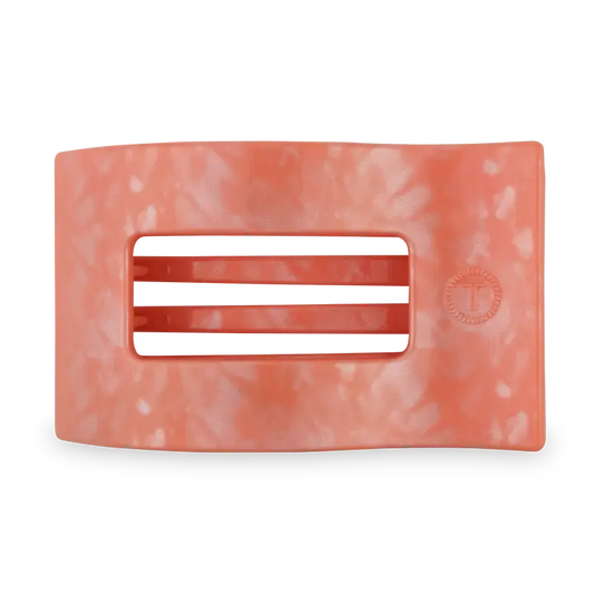 Large Flat Rectangle Hair Clip - Dreamsicle