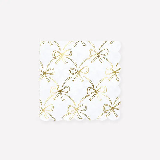 Small Napkins - Gold Bow