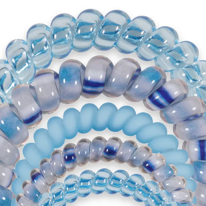 Mix Pack Spiral Hair Coils - Blue Lagoon