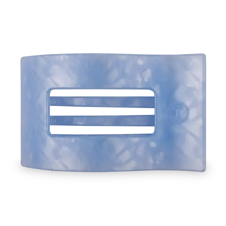 Large Flat Rectangle Hair Clip - Blue Lagoon