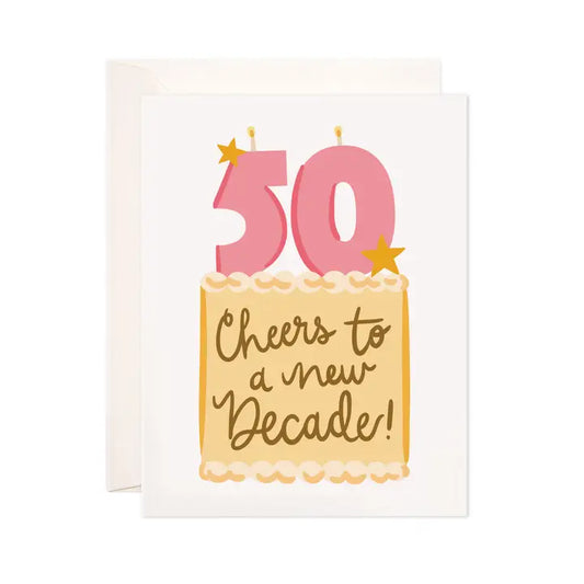 Fifty Cake Greeting Card