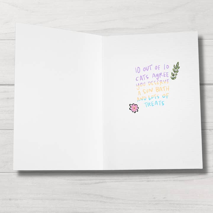 Birthday Card - Cat Garden