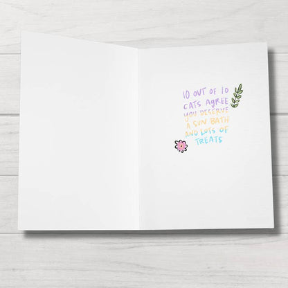 Birthday Card - Cat Garden