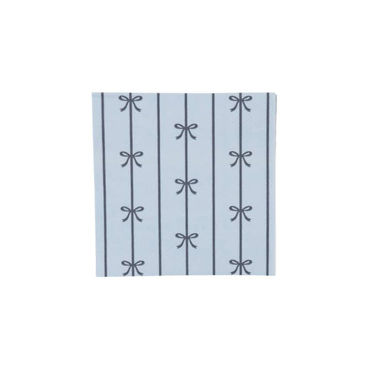 Cocktail Napkins - Sky Blue Bow