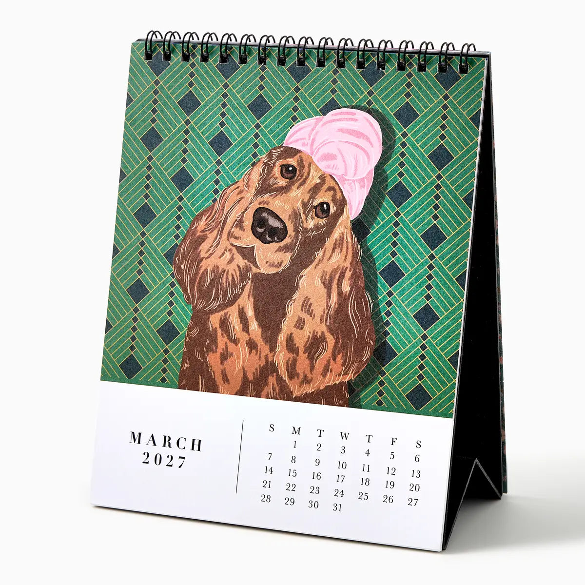 2027 Calendar Good Boys Desk Easel