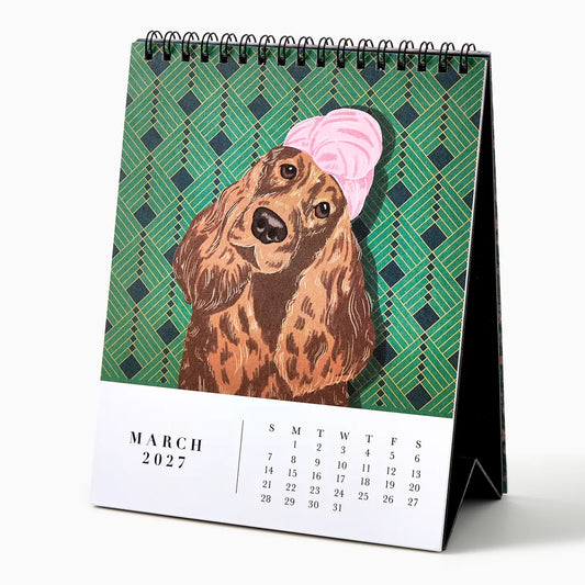 2027 Calendar Good Boys Desk Easel