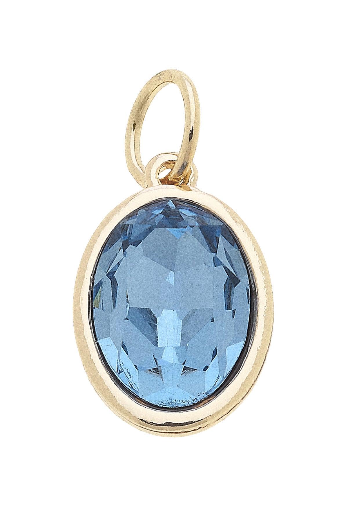Birthstone Charm - December Blue Topaz