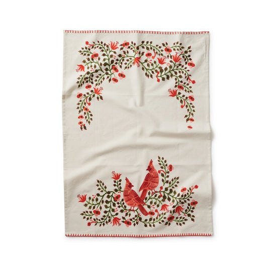 Tea Towel - Christmas Cardinals