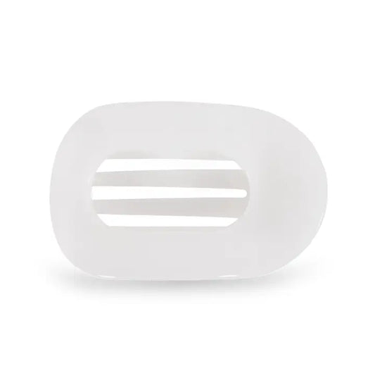 Flat Round Hair Clip - Medium  - Coconut White