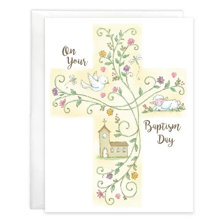 Greeting Card - Baptism Cross