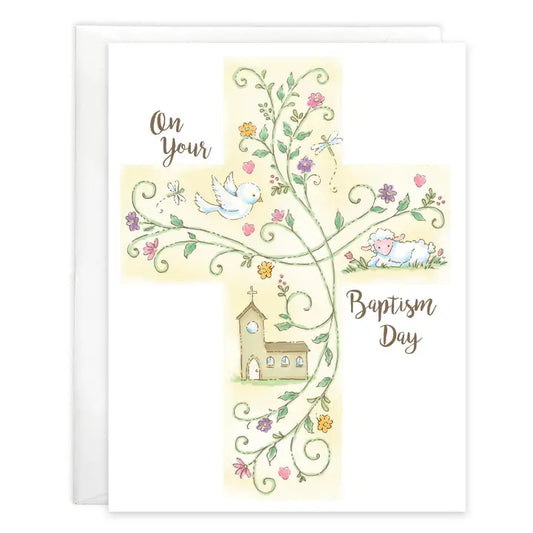 Greeting Card - Baptism Cross