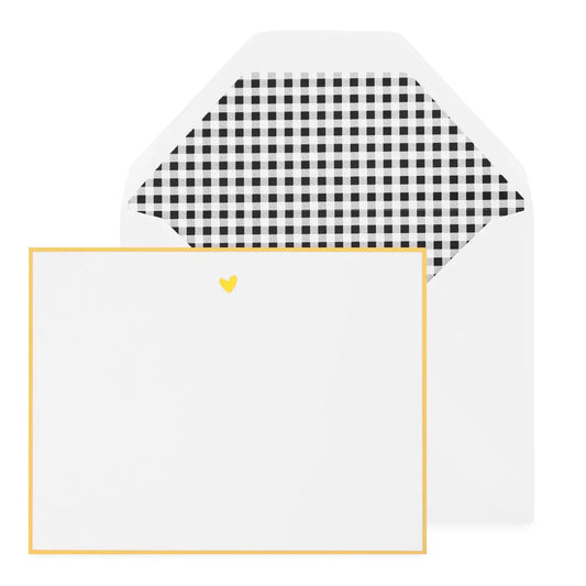 Note Set -  Petite Heart Gingham