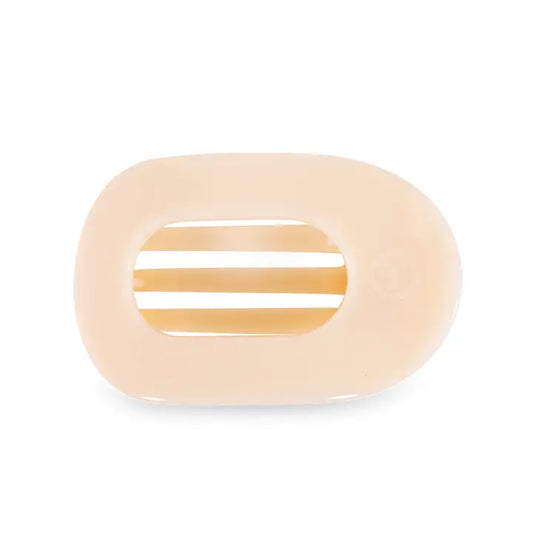 Flat Round Hair Clip - Medium  - Almond Beige