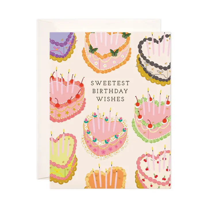 Sweetest Birthday Cakes Greeting Card