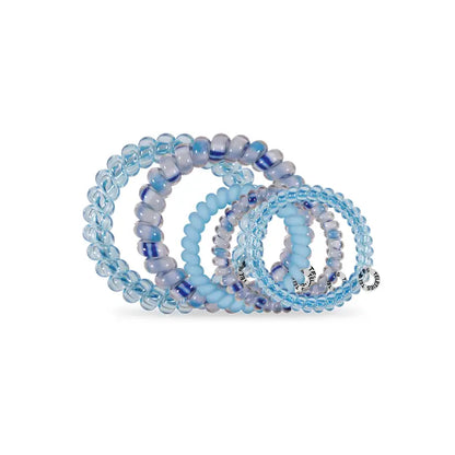 Mix Pack Spiral Hair Coils - Blue Lagoon