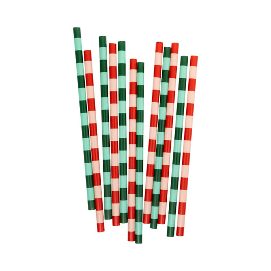 Red and Green Straw Set