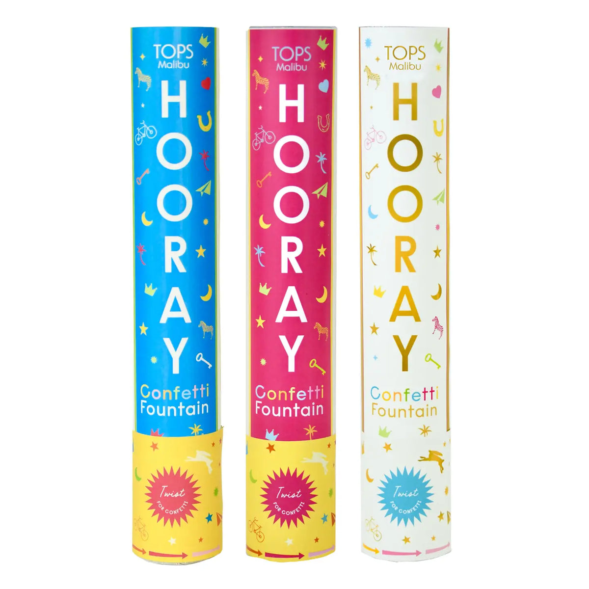 Hooray Confetti Fountain 9.5" - Assorted