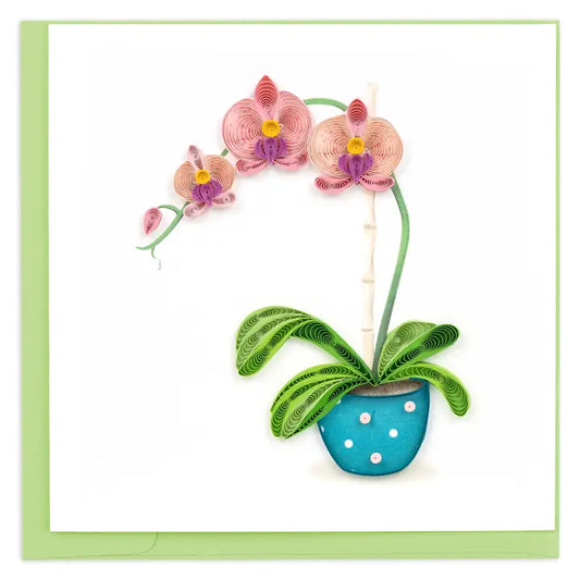 Quilled Card - Potted Orchid